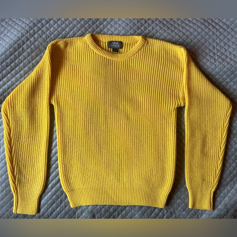 High Sierra Yellow Ribbed Pullover Sweater